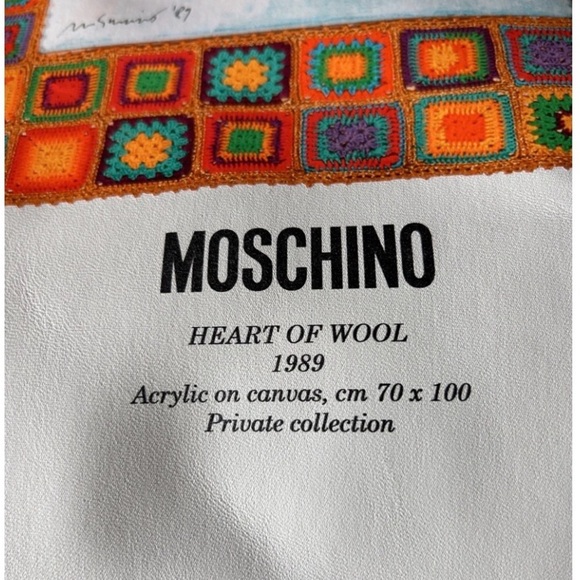 Moschino Couture Heart of Wool Leather Tote NWT - Picture 4 of 10